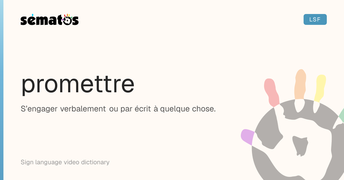 promettre — Sématos